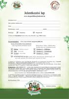 Jelentkezési lap